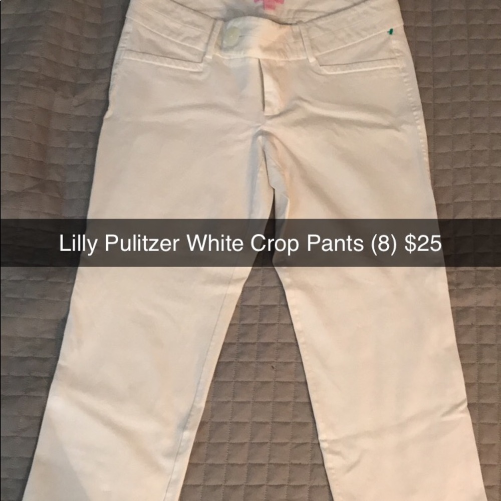 Lilly White Crop Sz 8 Pants